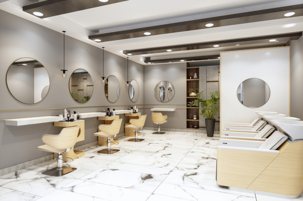 Inside view of Salon 1150 in Austin, TX, featuring a modern and luxurious interior with stylish decor and a relaxing atmosphere.