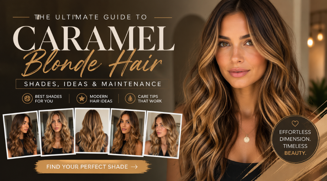 Caramel blonde hair ideas featuring balayage, rooted caramel tones, and dimensional blonde shades for different base colors