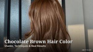 Featured image for the chocolate brown hair color guide — long wavy milk chocolate brown hair in golden hour light